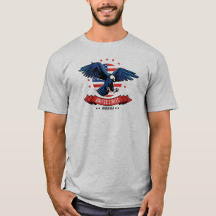 American Eagle mit Flag Colors Stars & Strips T-Shirt