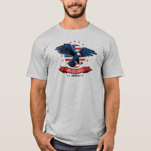American Eagle mit Flag Colors Stars & Strips T-Shirt