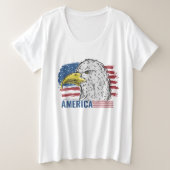 American Eagle mit Flag T - Shirt (Design vorne)