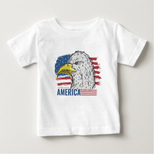 American Eagle mit Flag T - Shirt Baby
