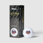 American Eagle mit US-Flagge auf Flügeln Golfball (Verpackungen)