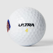 American Eagle mit US-Flagge auf Flügeln Golfball (Logo)