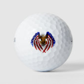 American Eagle mit US-Flagge auf Flügeln Golfball (Vorderseite)