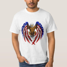 American Eagle mit US-Flagge auf Flügeln