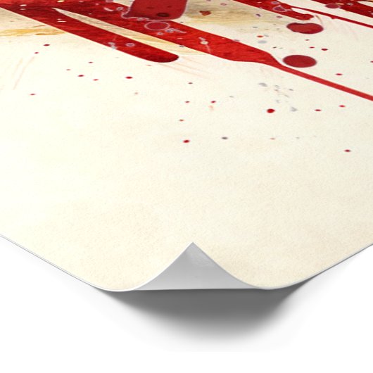 American Eagle mit US-Flagge Poster (Ecke)