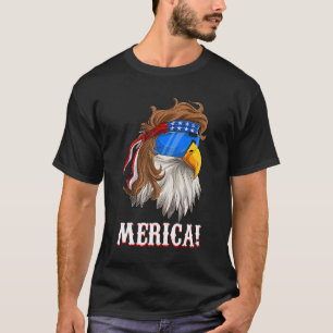 American Eagle Mullet Merica Amerikanische Unabhän T-Shirt
