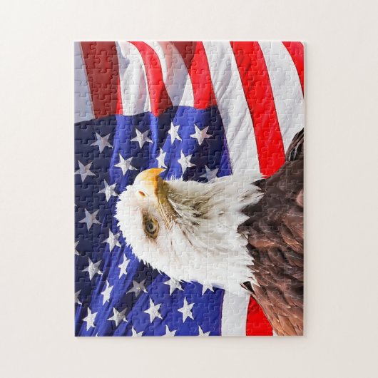 American Eagle on Flag Puzzle (Vertikal)