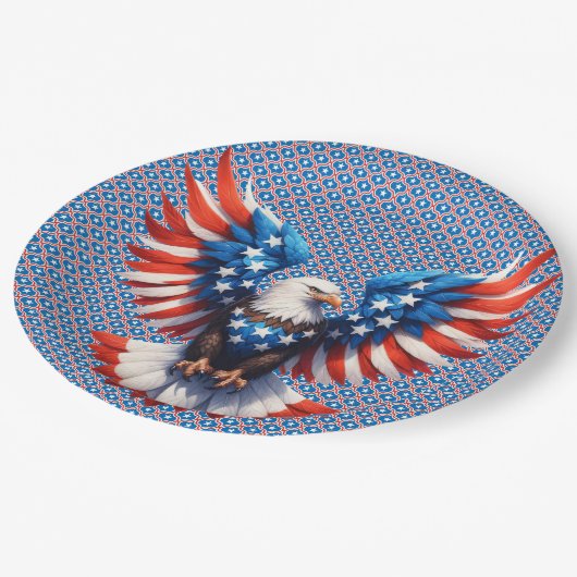 American Eagle Pappteller (Schrägansicht)