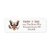 American Eagle Patriot  White Return Address Label (Vorne)