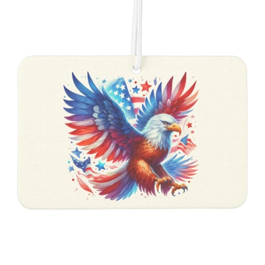 American Eagle Patriotic Design Red White Blue Autolufterfrischer (Rückseite)