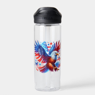 American Eagle Patriotic Design Red White Blue Trinkflasche