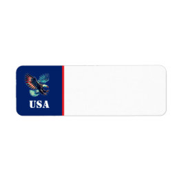 American Eagle Patriotic Flag Blau