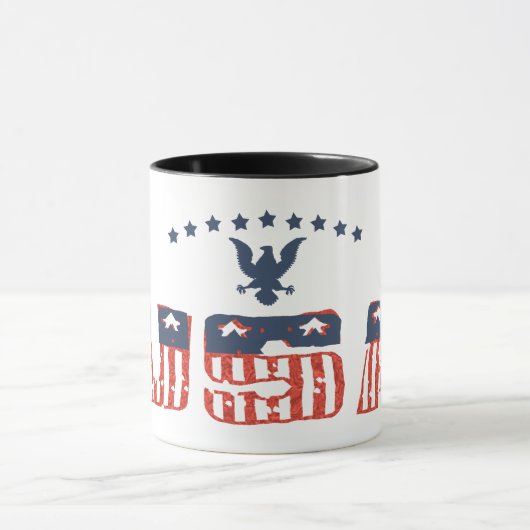 American Eagle Patriotic Grunge Tasse (Zentrum)