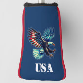American Eagle Patriotic USA Golf Headcover (Rotieren 90)