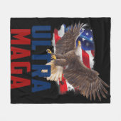 American Eagle Patriotic Vathers Day Ultra MAGA Fl Fleecedecke (Vorderseite (Horizontal))