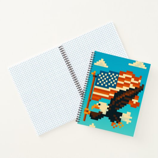 American Eagle Pixel Art Notebook Notizblock (Innenseite)