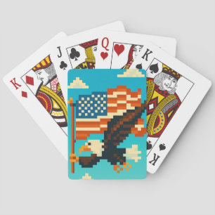 American Eagle Pixel Art Playing Cards Spielkarten