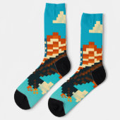 American Eagle Pixel Art Socks Socken (Linkes Detail)