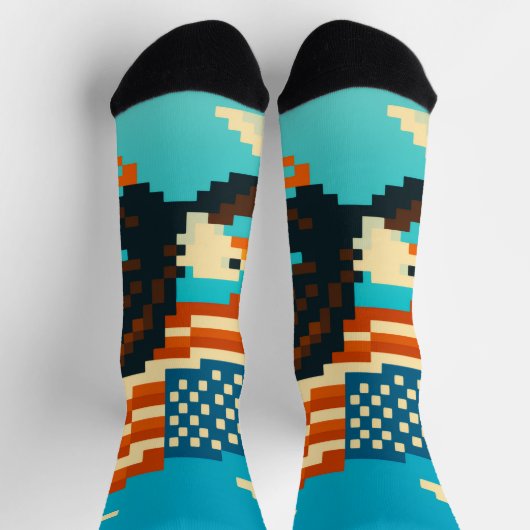 American Eagle Pixel Art Socks Socken (Oben)