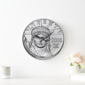 American Eagle Platinum Reverse Proof Coins Große Wanduhr (Zuhause)