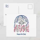 American Eagle Postkarte (Vorne/Hinten)