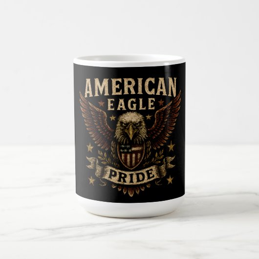 American Eagle Pride – Bold USA Freedom Kaffeetasse (Mittel)