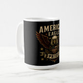 American Eagle Pride – Bold USA Freedom Kaffeetasse (Vorderseite Links)