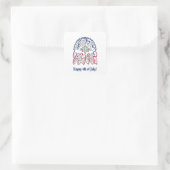 American Eagle Quadratischer Aufkleber (Tasche)