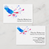 *~* American Eagle Red White and Blue USA Flag Visitenkarte (Vorne/Hinten)