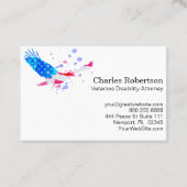 ** American Eagle Red White and Blue USA Flag Visitenkarte (Rückseite)