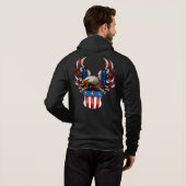 American Eagle, Red White & Blue, Patriot, Hoodie (Schwarz voll)