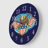 American Eagle Round Clock Große Wanduhr (Winkel)