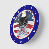American Eagle Runde Wanduhr (Winkel)