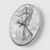 American Eagle Silver Bullion Coin Große Wanduhr (Winkel)
