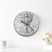 American Eagle Silver Bullion Coin Große Wanduhr (Zuhause)