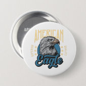 American Eagle Superior Quality Vintag Patriotic Button (Vorne & Hinten)