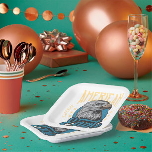 American Eagle Superior Quality Vintag Patriotic Pappteller