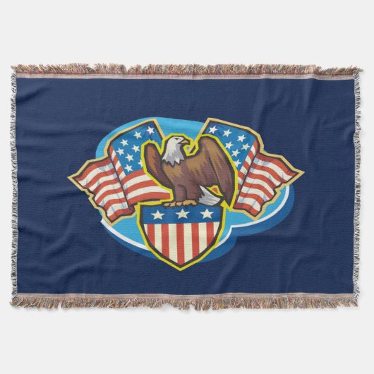American Eagle Throw Blanket Decke (Vorderseite)