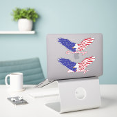 American Eagle Thunder_Cove Patriotic 4. Juli Aufkleber (Laptop auf Schreibtisch)
