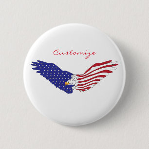 American Eagle Thunder_Cove Patriotic 4. Juli Button