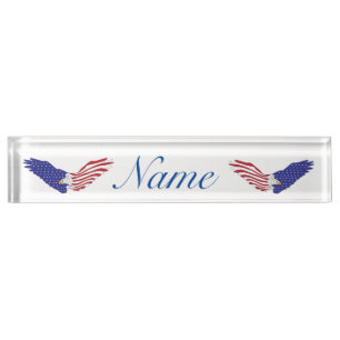 American Eagle Thunder_Cove Patriotic 4. Juli Namensplakette