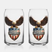 American Eagle Unabhängigkeitstag de Dosenglas (Rückseite)