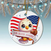 American Eagle USA Flag Gift for Patriot 🦅🇺🇸 Keramik Ornament