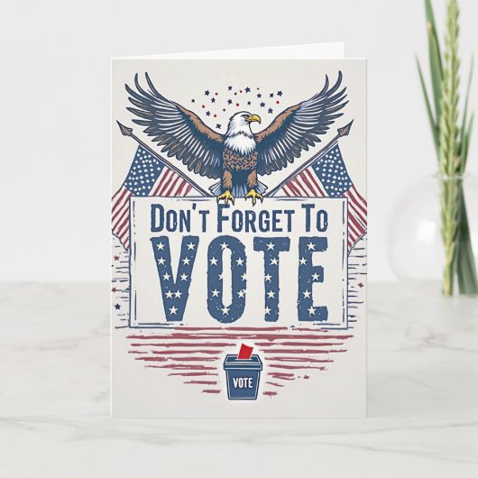 American Eagle Vote Reminder Karte (Vorderseite)