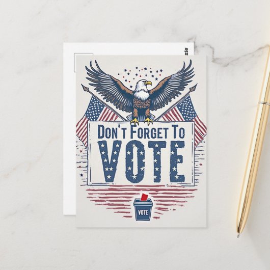 American Eagle Vote Reminder Postkarte (Vorderseite/Rückseite Beispiel)