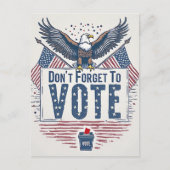 American Eagle Vote Reminder Postkarte (Vorderseite)