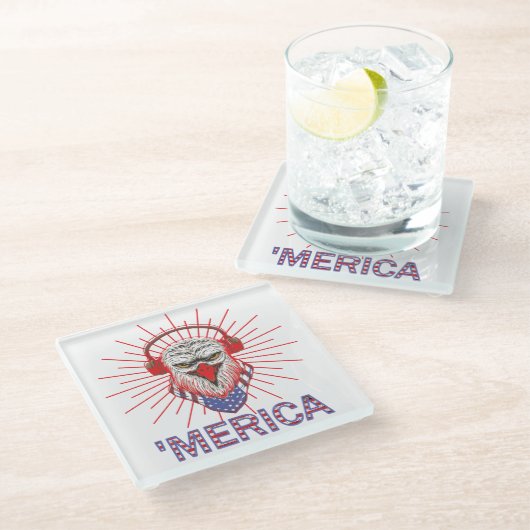 American Eagle Wear Headphone Glasuntersetzer (Schrägansicht)