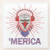 American Eagle Wear Headphone Glasuntersetzer (Vorderseite)