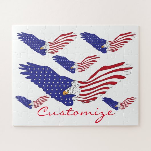 American Eagles Thunder_Cove Patriotic 4. Juli Puzzle (Horizontal)