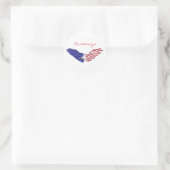 American Eagles Thunder_Cove Patriotic 4. Juli Runder Aufkleber (Tasche)